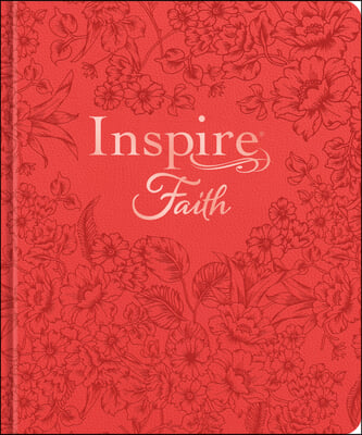 Inspire Faith Bible NLT (Hardcover Leatherlike, Coral Blooms, Filament Enabled): The Bible for Coloring & Creative Journaling