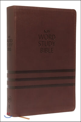 KJV, Word Study Bible, Imitation Leather, Brown, Red Letter Edition: 1,700 Key Words That Unlock the Meaning of the Bible