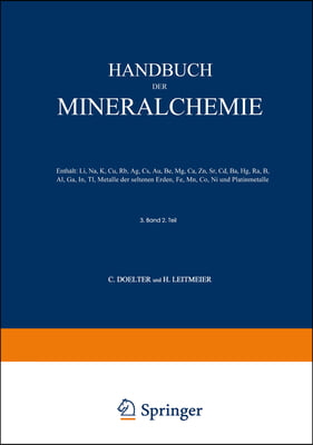 Handbuch Der Mineralchemie