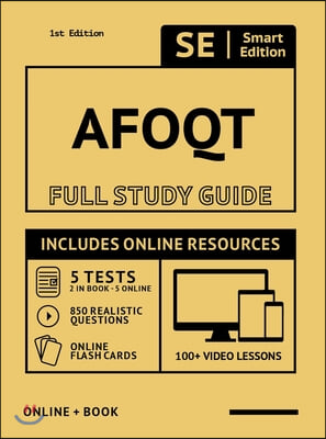 Afoqt Full Study Guide: Complete Subject Review with Online Videos, 5 Full Practice Tests, Realistic Questions Both in the Book and Online Plu