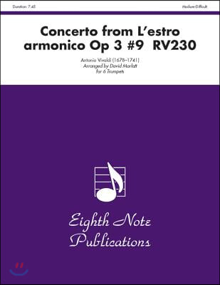 Concerto (from l'Estro Armonico, Op 3 #9 Rv230): Score & Parts