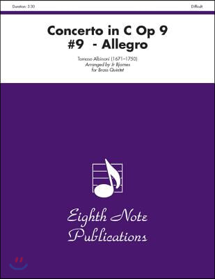 Concerto in C, Op 9 #9 - Allegro: Score &amp; Parts