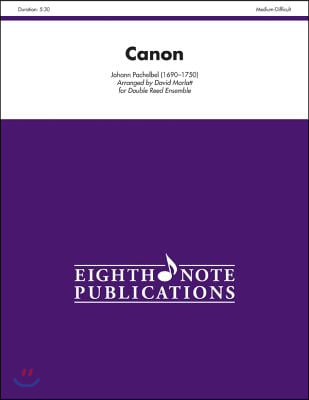 Canon: For Double Reed Ensemble, Score &amp; Parts