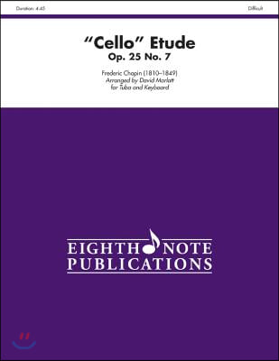 Cello Etude, Op. 25, No. 7: Tuba & Keyboard, Part(s)