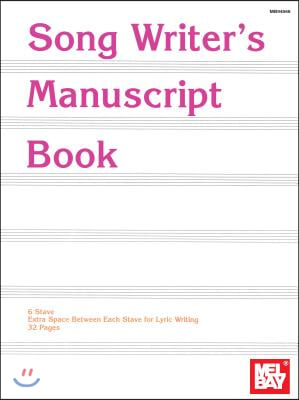 Song Writer's Manuscript Book