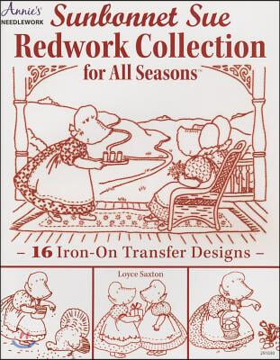 Sunbonnet Sue Redwork Collection for All Seasons