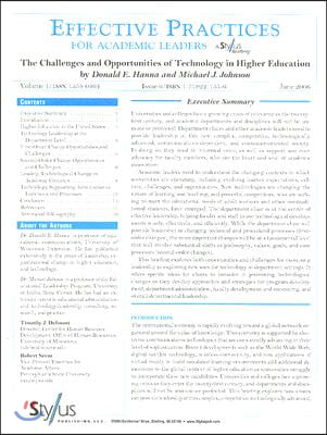 Effective Practices for Academic Leaders: The Challenges and Opportunities of Technology in Higher Education