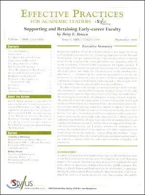 Effective Practices for Academic Leaders: Supporting and Retaining Early-Career Faculty