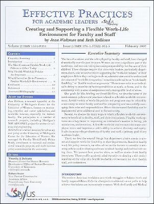 Creating and Supporting a Flexible Work-Life Environment for Faculty and Staff: Issue 2