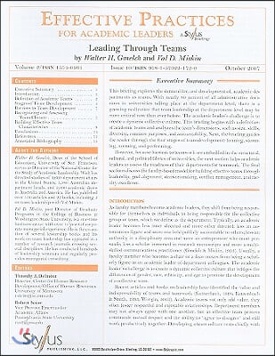 Leading Through Teams: Issue 10