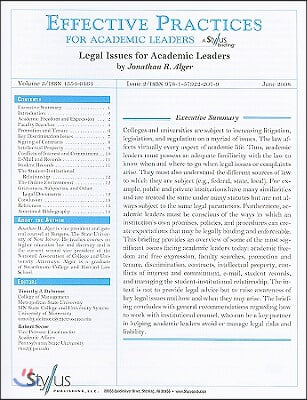 Legal Issues for Academic Leaders: Issue 2