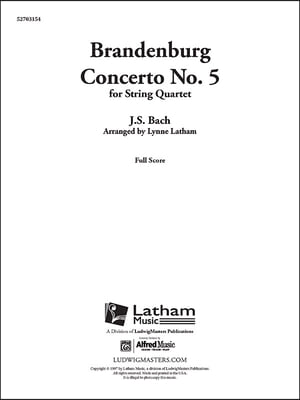 Brandenburg Concerto No. 5 for String Quartet: Conductor Score
