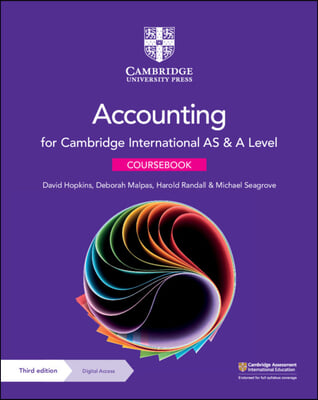 Cambridge International as &amp; a Level Accounting Coursebook with Digital Access (2 Years)