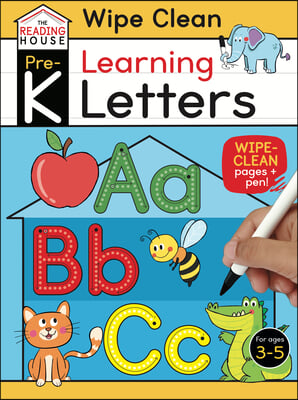 Learning Letters (Pre-K Wipe Clean Workbook): Preschool Wipe Clean Activity Workbook, Ages 3-5, Letter Tracing, Uppercase and Lowercase, First Words,