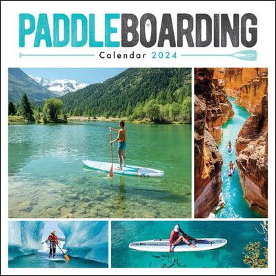 Paddleboarding Square Wall Sunday Start Calendar 2024