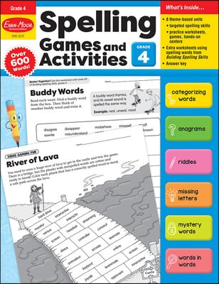 Spelling Games and Activities, Grade 4 Teacher Resource