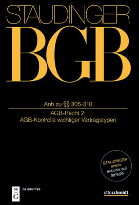 Anh Zu &#167;&#167; 305-310: (Agb-Recht 2: Agb-Kontrolle Wichtiger Vertragstypen)