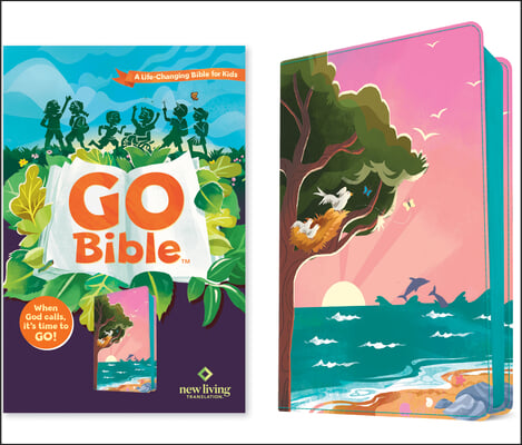 NLT Go Bible for Kids (Leatherlike, Beach Sunrise): A Life-Changing Bible for Kids