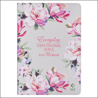 NLT Holy Bible Everyday Devotional Bible for Women New Living Translation, Vegan Leather, Pink Floral Printed