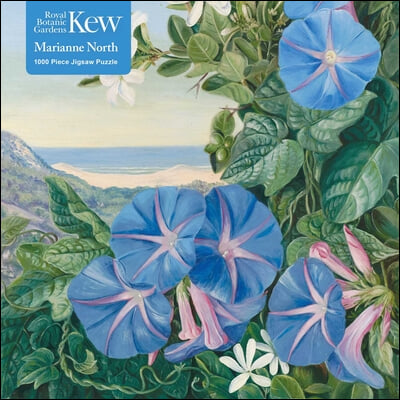 Adult Jigsaw Puzzle Kew: Marianne North: Amatungula and Blue Ipomoea, South Africa: 1000-Piece Jigsaw Puzzles