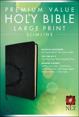 Premium Value Slimline Bible-NLT-Large Print Crown