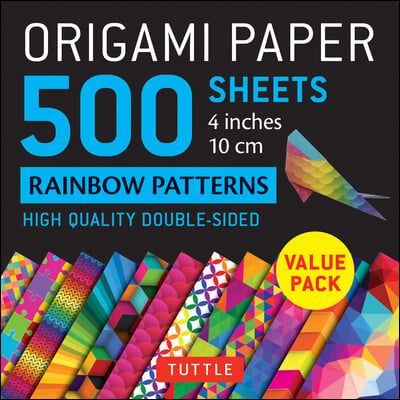 Origami Paper 500 Sheets Rainbow Patterns 4&quot; (10 CM): Tuttle Origami Paper: High-Quality Double-Sided Origami Sheets Printed with 12 Different Pattern