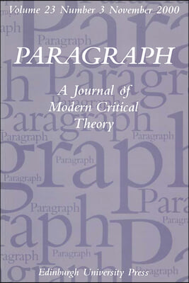 Revisiting the Scene of Writing: New Readings of Cixous: Paragraph Volume 23, Issue 3