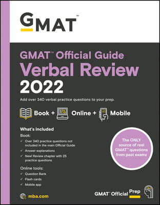 GMAT Official Guide Verbal Review 2022: Book + Online Question Bank