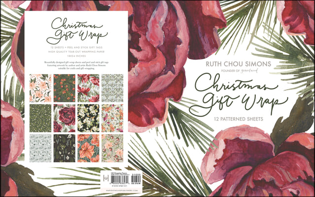 Ruth Chou Simons Christmas Gift Wrap: 12 Sheets of 18- X 24-Inch Wrapping Paper