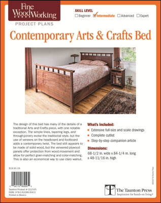Fine Woodworking's Contemporary Arts and Crafts Bed Plan