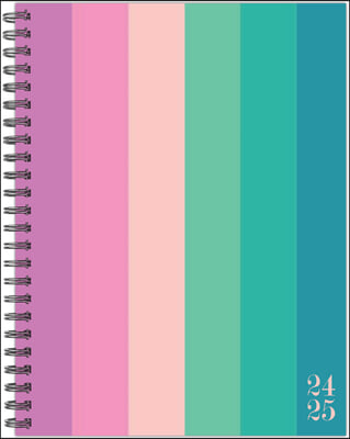 Cabana Stripe Academic July 2024 - June 2025 6.5 X 8.5 Softcover Planner