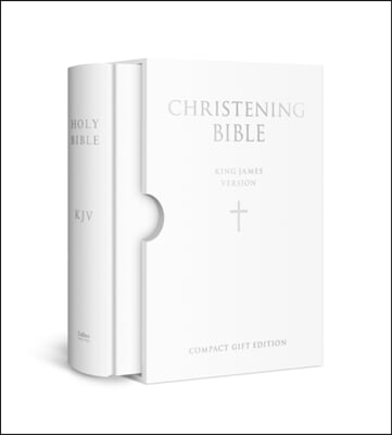 HOLY BIBLE: King James Version (KJV) White Compact Christening Edition