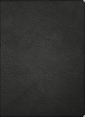 KJV Single-Column Wide-Margin Bible, Holman Handcrafted Collection, Black Premium Goatskin