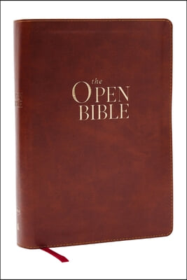 The Open Bible: Read and Discover the Bible for Yourself (NKJV Brown Leathersoft, Red Letter, Comfort Print)