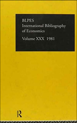 Ibss: Economics: 1981 Volume 30