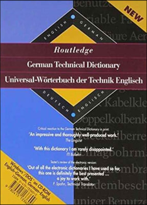 Routledge German Technical Dictionary Universal-Worterbuch Der Technik Englisch: CD-ROM