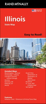 Rand McNally Easy to Read: Illinois State Map