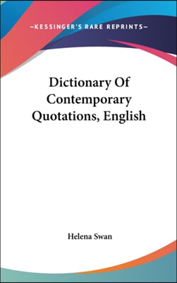 Dictionary of Contemporary Quotations, English