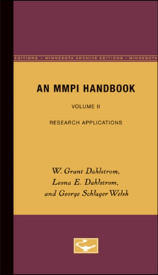 An MMPI Handbook: Volume II. Research Applications