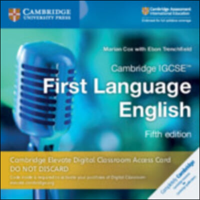 Cambridge Igcse First Language English Cambridge Elevate Digital Classroom 1 Year Access Card