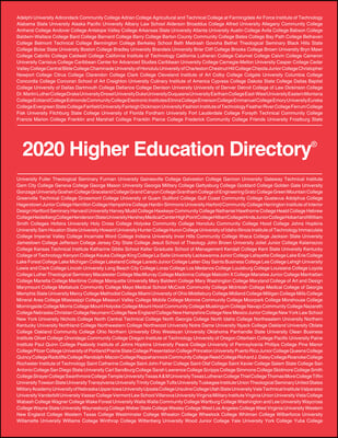 Higher Education Directory 2020