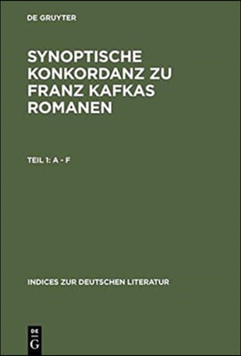 Synoptische Konkordanz Zu Franz Kafkas Romanen: Der Verschollene - Der Process - Das Schloss