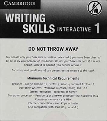 Grammar and Beyond Level 1 Writing Skills Interactive (Standalone for Students) Via Activation Code Card