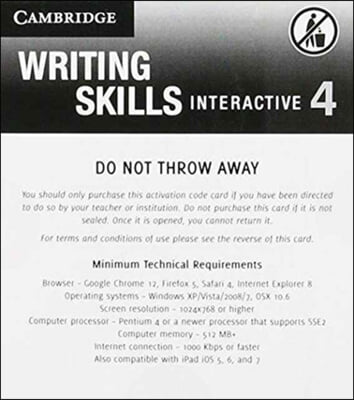Grammar and Beyond Level 4 Writing Skills Interactive (Standalone for Students) via Activation Code Card