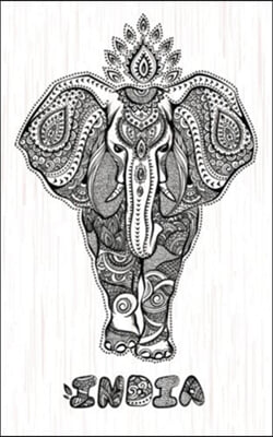 INDIA: BLANK TRAVEL JOURNAL WITH ELEPHAN