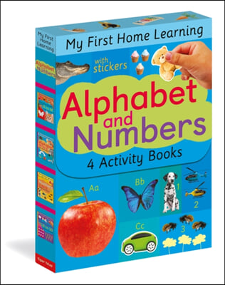 Alphabet and Numbers: 4 Activity Book Boxed Set with Stickers: Alphabet A to M; Alphabet N to Z; Numbers 1 to 5; Numbers 6 to 10