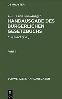 Handausgabe Des B&#252;rgerlichen Gesetzbuchs: Kommentar