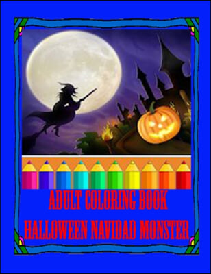 Adult Coloring Book Halloween Navidad Monster