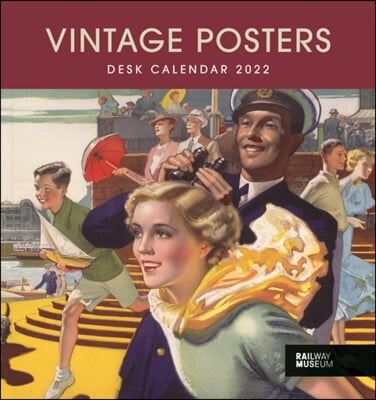 Vintage Posters National Railway Museum Easel Desk Calendar 2022