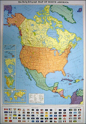 The &quot;Daily Telegraph&quot; North America Political Wall Map